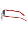 Дамски слънчеви очила с прозрачна рамка и червени дръжки-2 снимка