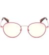 Унисекс очила с розова кръгла метална рамка-1 снимка