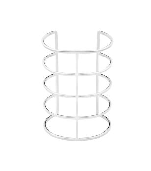 Сребриста дамска гривна с нестандартен дизайн снимка