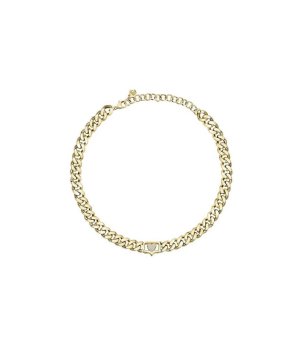 Дамско златисто  колие с верижка и сърце снимка