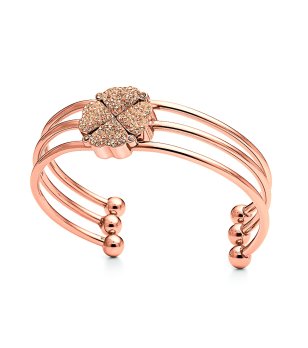 Розовозлатиста дамска гривна с орнаменти снимка