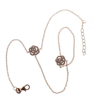 Дамска златиста гривна с рози снимка