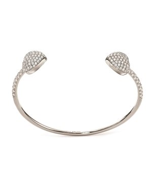 Сребриста дамска гривна с камъни снимка