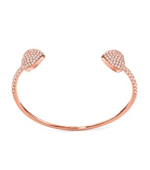 Розовозлатиста дамска гривна със камъни снимка