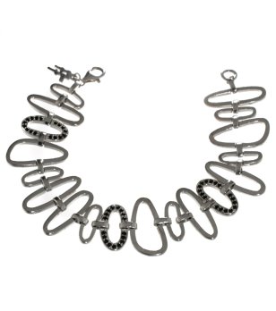 Дамска гривна в цвят графит снимка