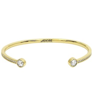 Дамска златиста гривна с кристали снимка