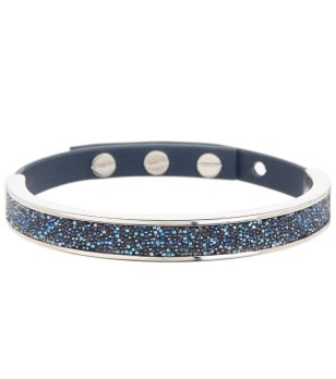 Дамска гривна в синьо и сребристо с кристали снимка