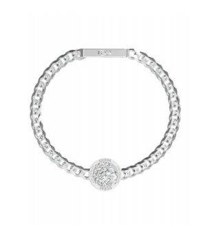 Мъжка сребриста гривна с лъвска глава снимка