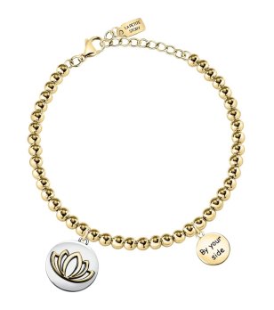 Златиста дамска гривна с висулки снимка