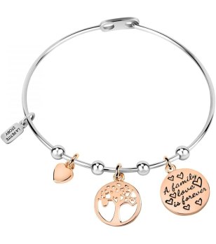 Сребриста гривна с висулки Дърво на живота снимка