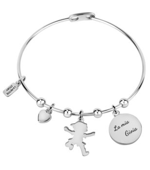 Сребриста дамска гривна с висулки снимка