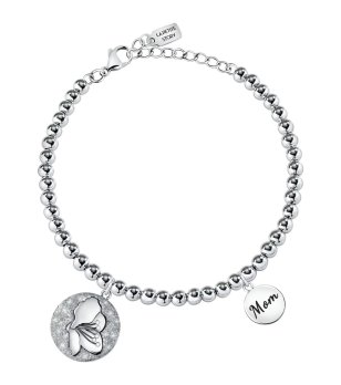 Сребриста гривна с висулки снимка