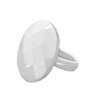 Елегантен дамски пръстен с овална форма размер 54 снимка