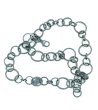 Дамска гривна с кръгли звена в цвят графит-0 снимка