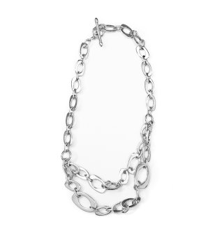 Дамско сребристо колие с верижка снимка