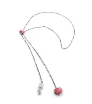 Дамско сребристо колие с висулка сърце снимка