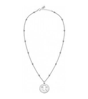 Дамско сребристо колие с висулка снимка