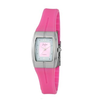 Женски аналогов часовник в сребристо и розово снимка