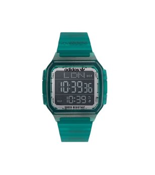 Дигитален мъжки часовник в зелено GMT снимка