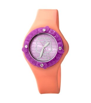 Дамски часовник в оранжево и лилаво снимка