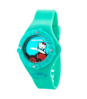 Детски часовник в цвят мента Hello Kitty снимка