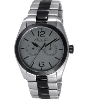 Мъжки кварцов часовник в сребристо и черно снимка