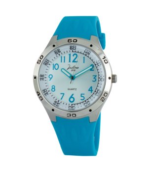 Аналогов дамски часовник в сребристо и тюркоаз снимка