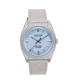 Аналогов часовник в сребристо и светлосиньо снимка