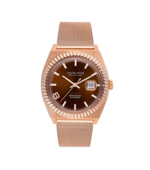 Кварцов часовник в розовозлатисто  с дата снимка