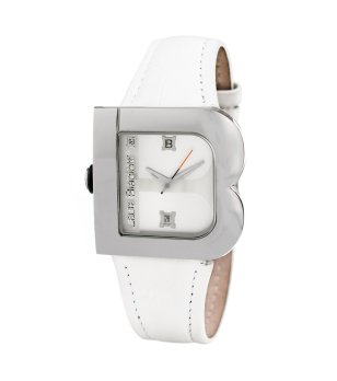 Дамски часовник с форма на сърце в бяло снимка