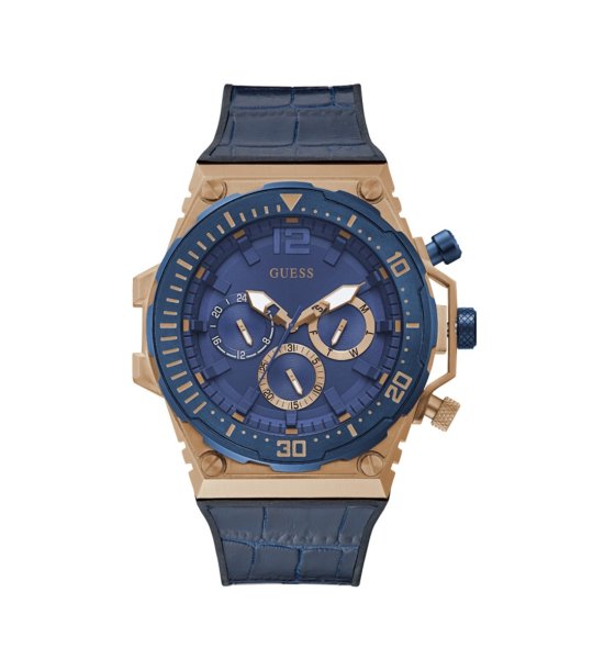 Мъжки часовник в тъмносиньо и златисто снимка