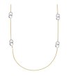 Златисто колие с елементи с кристали Swarovski-1 снимка