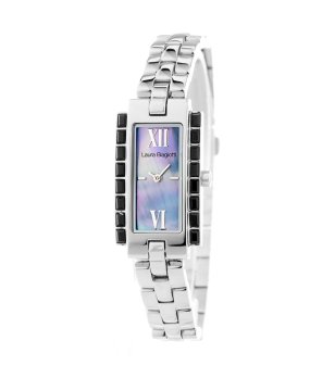 Дамски правоъгълен часовник с метална верижка снимка