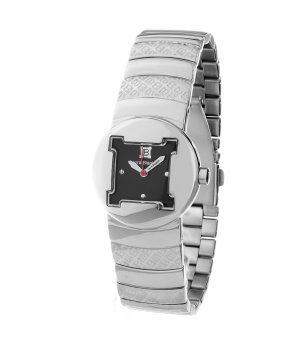 Дамски кварцов часовник с черен циферблат снимка