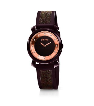 Дамски кварцов часовник в черно и розовозлатисто снимка