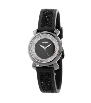 Аналогов дамски часовник в цвят графит и черно снимка