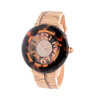 Дамски аналогов часовник с ефектен циферблат  снимка