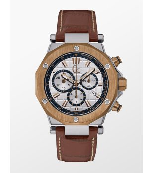 Аналогов часовник с кожена каишка в кафяво снимка