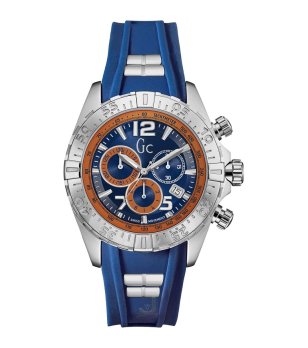 Аналогов часовник хронограф в синьо и сребристо снимка