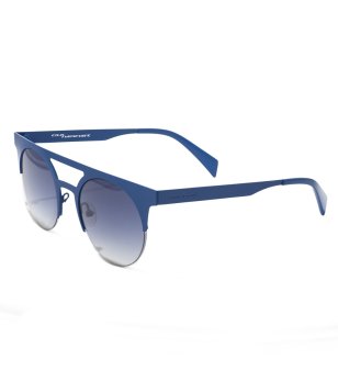 Унисекс слънчеви очила с полурамка в синьо снимка