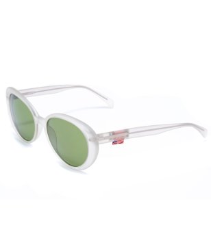 Овални слънчеви очила с прозрачна рамка снимка