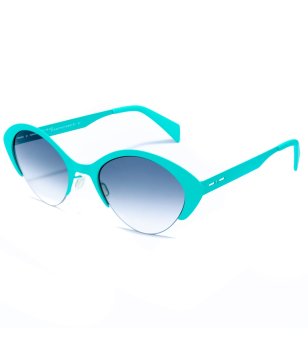 Дамски слънчеви очила котешко око с тюркоазена полурамка снимка