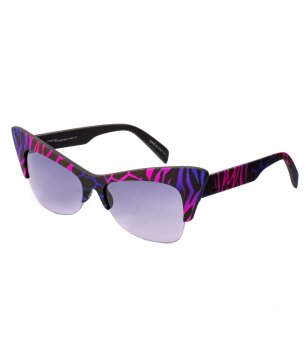 Дамски слънчеви очила котешко око с шарки в циклама и лилаво снимка