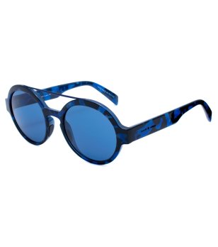 Кръгли слънчеви очила с рамка в синьо снимка