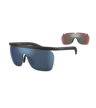 Мъжки спортни очила тип маска със сини лещи снимка