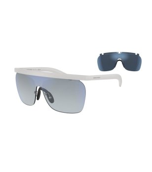 Мъжки слънчеви очила тип маска със сиви лещи  снимка