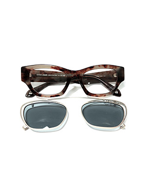 Дамски диоптрични рамки със затъмняващ клипс снимка