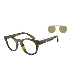 Дамски слънчеви очила в зелено с клипс лещи снимка