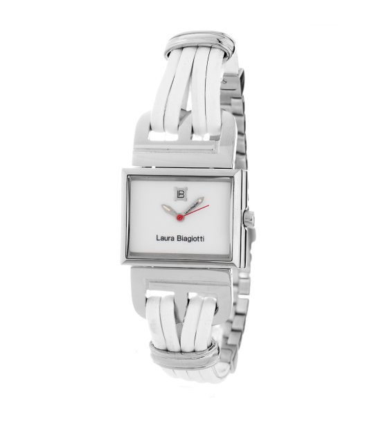 Дамски часовник с аналогов дисплей в бял цвят снимка