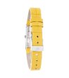 Дамски кварцов часовник в жълт цвят-1 снимка